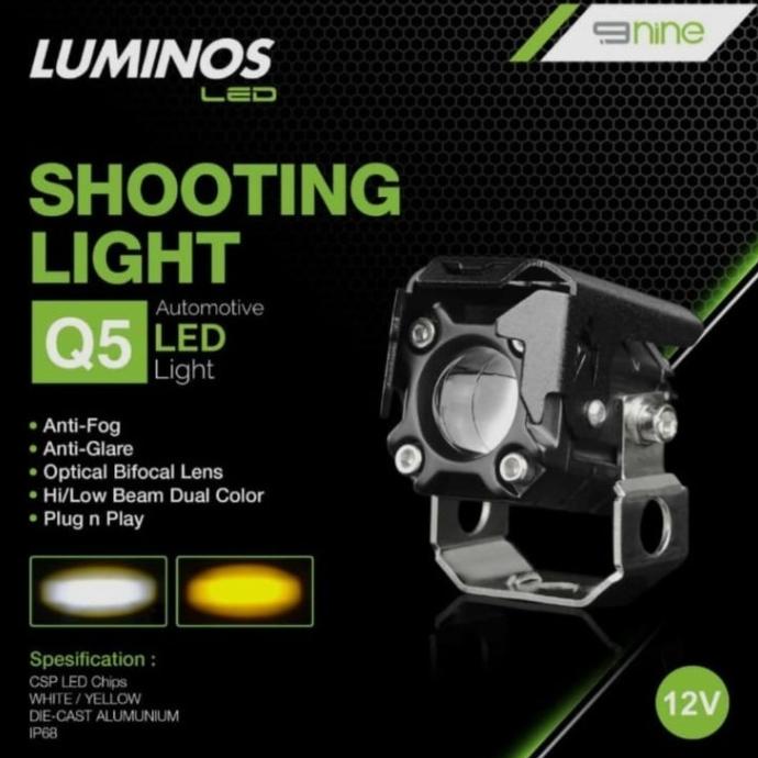 Mini Laser Led Lampu Tembak Motor Mobil Luminos 9nine Q5 Q6 Q9