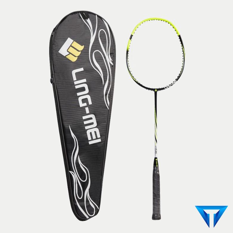 LingMei -  Carbon fiber Raket Badminton C88 - Original Badminton Racket Free Grip Tape Ling Mei