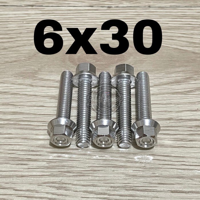 baut probolt hexagon matte ulir 6x30 drat 10 panjang 3 cm new model