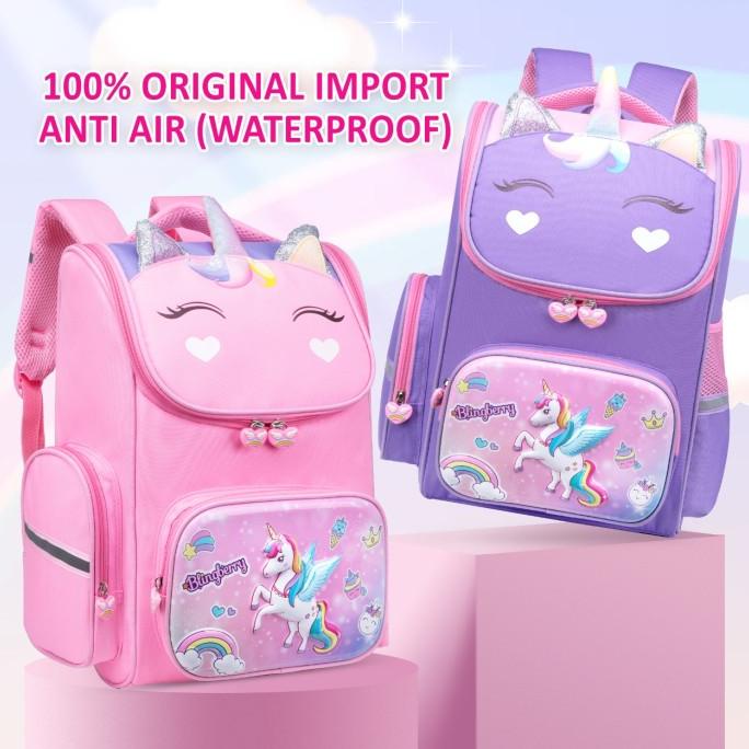 Tas Ransel Sekolah Anak Unicorn Waterproof Tas Sekolah Anak TK SD