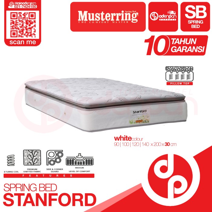 Musterring Springbed Kasur Mattres Stanford 90 X 200 Cm - [Odenpan]