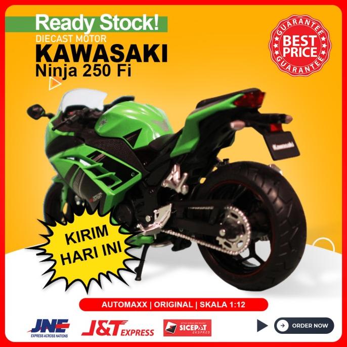 Miniatur motor atau diecast motor kawasaki ninja 250 automaxx joycity