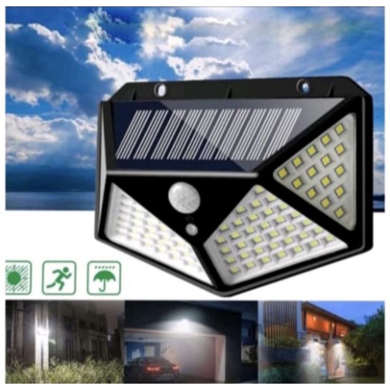 LAMPU SOLAR CELL 100 LED LAMPU TAMAN OUTDOOR 100 LED/ LAMPU SENSOR TENAGA SURYA/LAMPU TAMAN 100LED/L