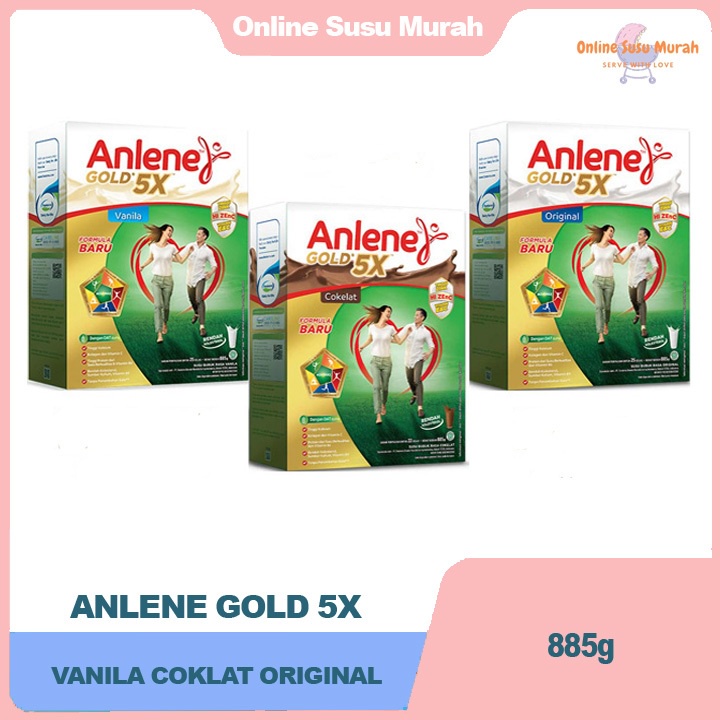 

Anlene Gold 5X Vanila Coklat 885Gr