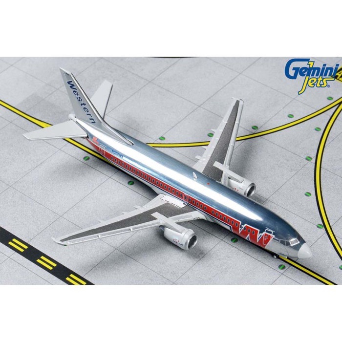 GEMINI JETS WESTERN AIRLINES BOEING 737-300 POLISHED FINAL LIVERY