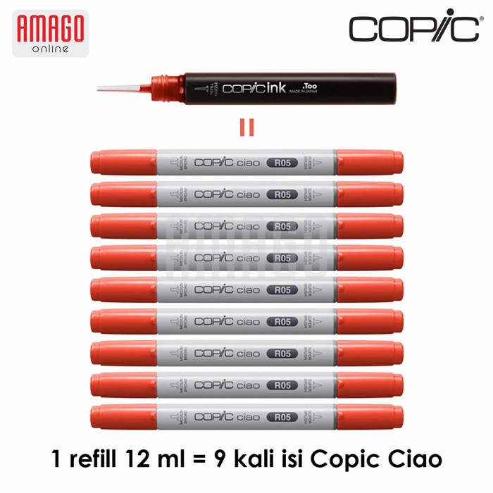 

Terbatas New Copic Ink Refills - Tinta Isi Ulang Copic - 12 Ml - Harga Satuan Best Quality