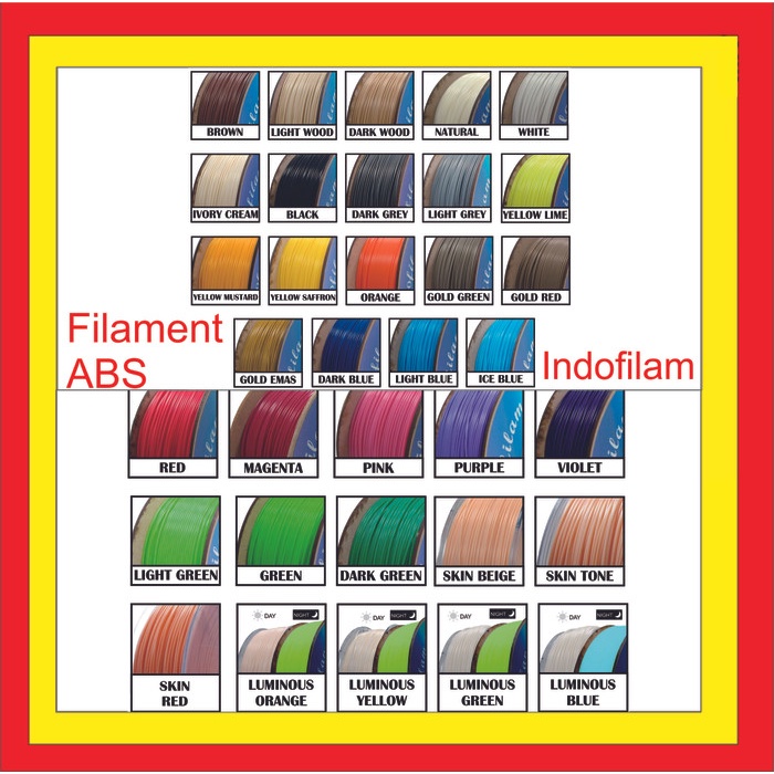 

Sarila Filament Abs 1 Kg Banyak Warna Glow Dark Luminous Glitter Indofilam