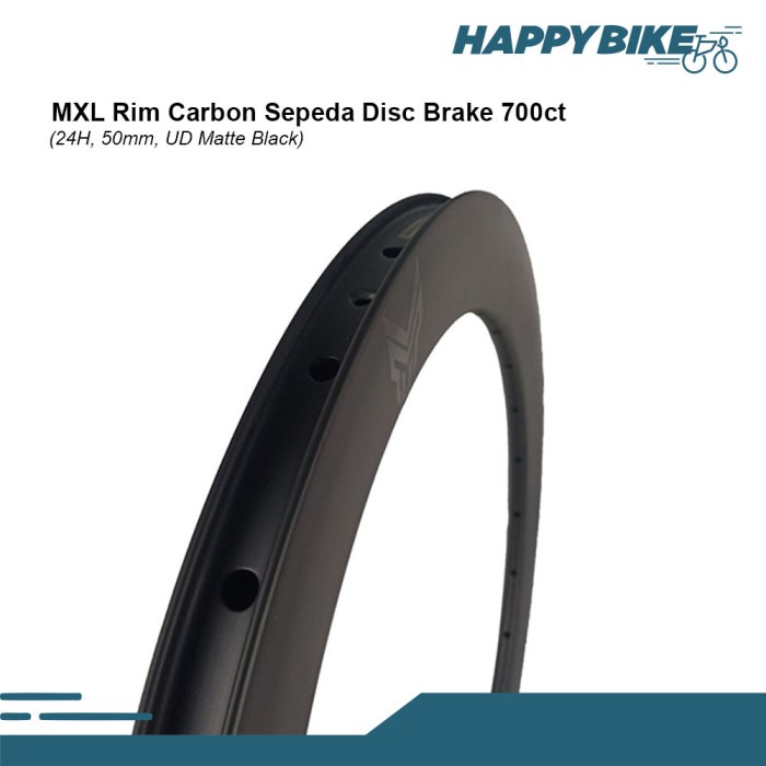 Promo Rim Carbon Mxl Disc Brake 700C 24H 50Mm