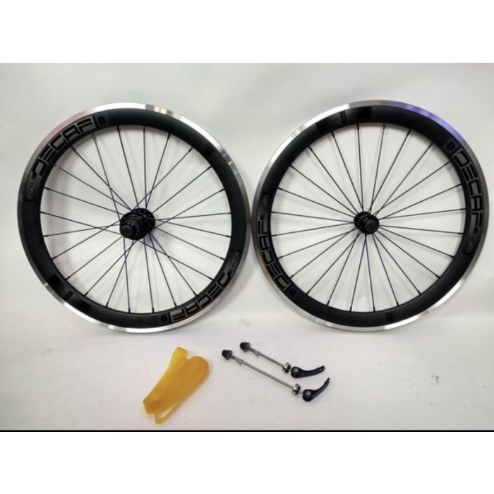 ✨Ori Wheelset 20 Decaf Rim Brake 406 451 Alloy Jangkrik Sepeda Lipat Berkualitas