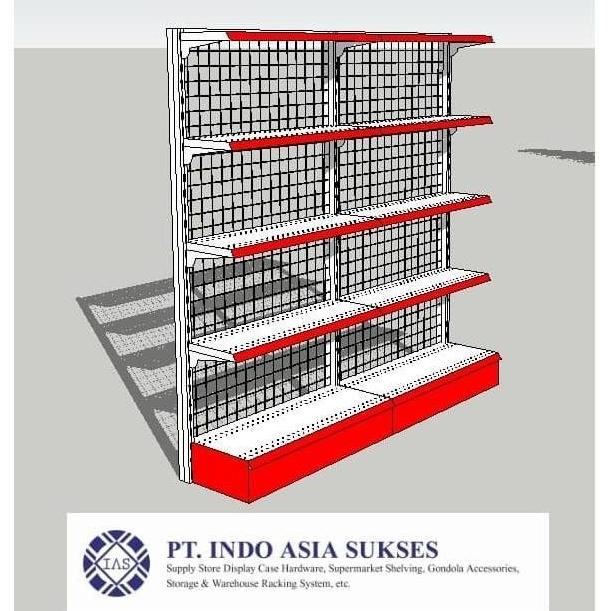 Sti Rak Gondola / Rak Minimarket Wall T.180Cm 1 Unit Start 1 Unit Fetricyastore