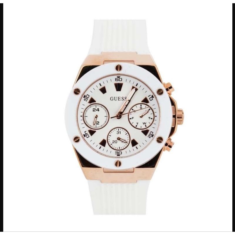 Guess W0030L3 - Jam Tangan Wanita - Putih Rosegold - Original - Garansi Resmi