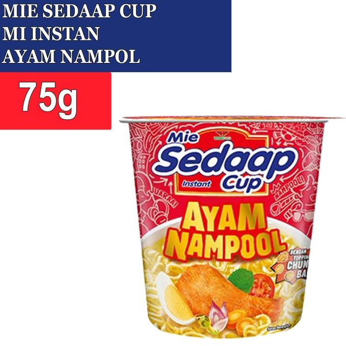 

Mie Sedap Cup / Mie Instan Kuah / Mie Rasa Ayam Nampol / 75gr