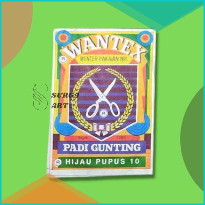 

WANTEX HIJAU PUPUS 10 Wenter Padi Gunting Pewarna Kain Textil Permanen