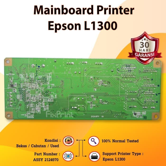 Logic Board Printer Epson L1300, Mainboard L-1300 Bekas Like New Best Seller