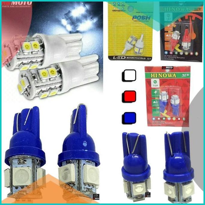 Lampu LED Jagung T10/SEIN Rem 5 Mata Titik Mobil Motor Statis Soket 12