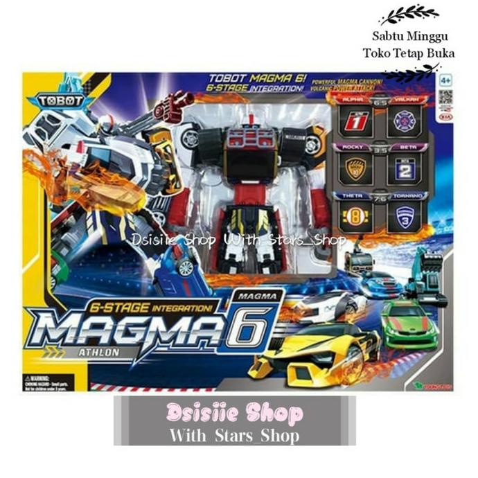 Mainan Robot Anak Tobot Figure Athlon Magma 6 / Robot 6 Cars