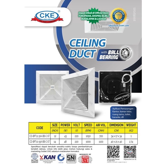 Ceiling Fan Exhaust Fan 14 Inch Exhaust Plafon Exhaust Penghisap Udara /Terbatas