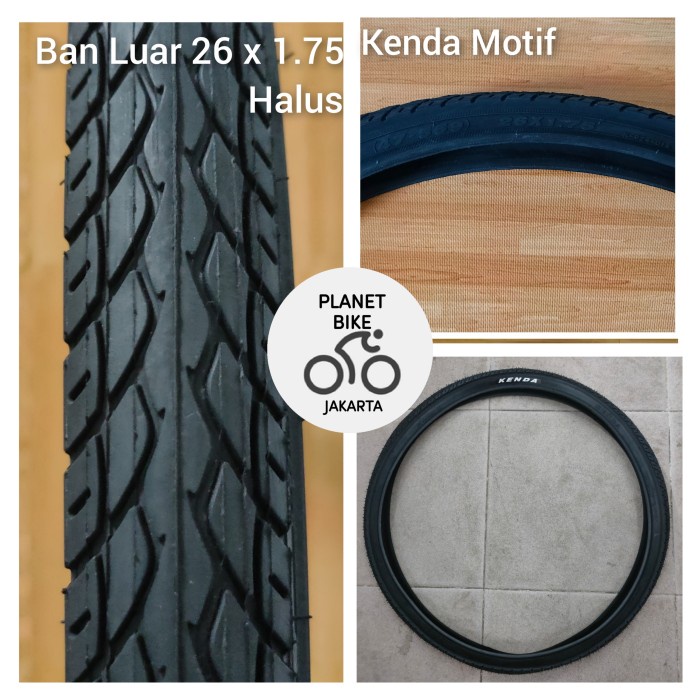 BAN LUAR SEPEDA 26 X 1.75 KENDA MOTIF HALUS ORIGINAL