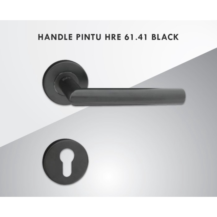 Solid Hre 61.41 Handle Black Hitam Roses Pegangan Gagang Kunci Pintu