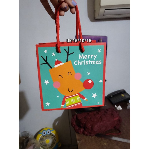 

paperbag natal goodie bag natal mini kecil sedang muat toples