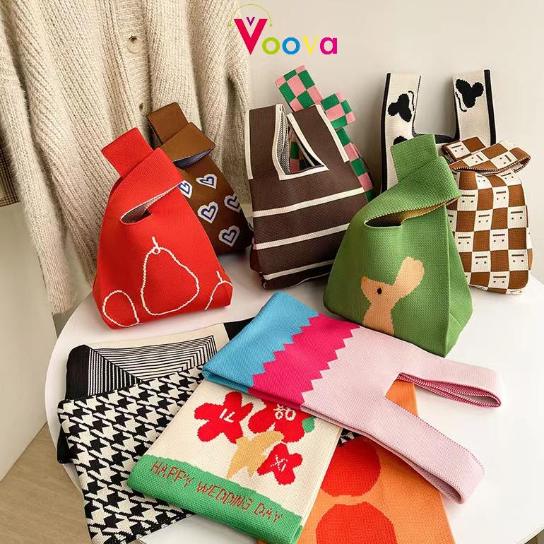VOOVA Tas Thailand/Tas Tailand/Tas Belanja Rajutan/Tas Tenun/Tas Ponsel/Tas Kasual/Tas Etnik Thailan