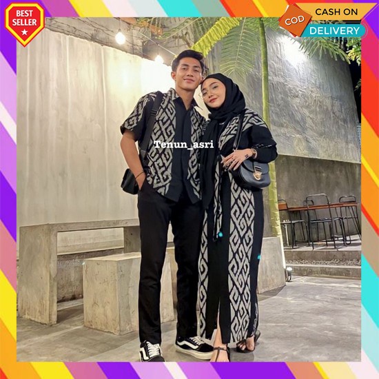 Baju Couple Lebaran 2024 Muslim Mewah Warna Army Sarimbit Keluarga Pasangan Suami Istri Dan Anak Lak