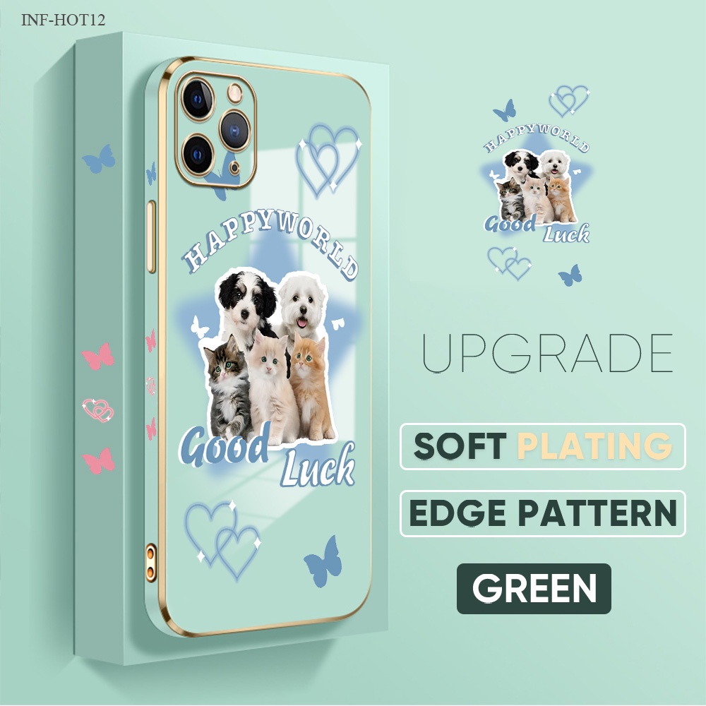 Infinix Hot 12 12i 11 11S 10 10S 9 8 NFC Pro Play Untuk Phone Case Softcase Lucky Animal 2151 Soft Casing Kesing Soft Lembut Tali Gantungan