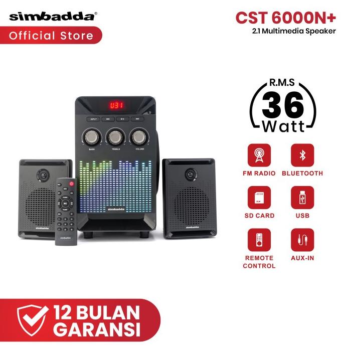 Speaker Bluetooth Simbadda CST 6000N+ Subwoofer Bass Power LED Display