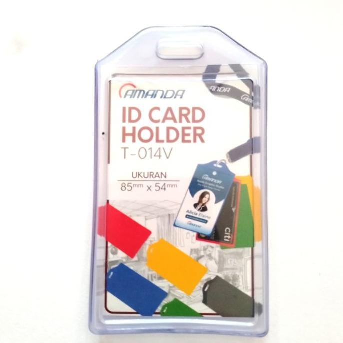 

casing id card karet 1 sisi(muka) / T-014V -bening / Termurah