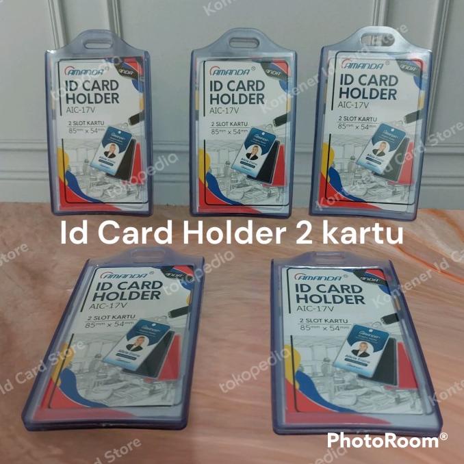 

Id Card Holder Transparant/Tempat Id Card Bening 2 Sisi/Id karet
