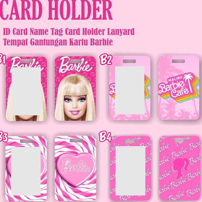 

Kartu ID Card Name Tag Barbie Pink ID Card Holder