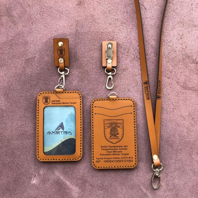 

Gantungan ID Card Holder Kulit Custom + Capitan