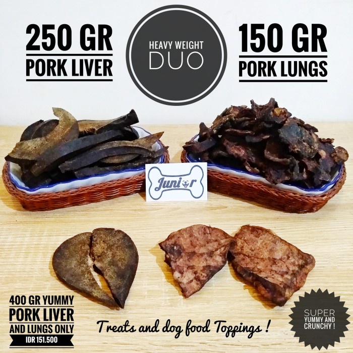 

400 gram - Pork Liver and Lungs/Cemilan Pork Lungs/Dog Food Pork Liver