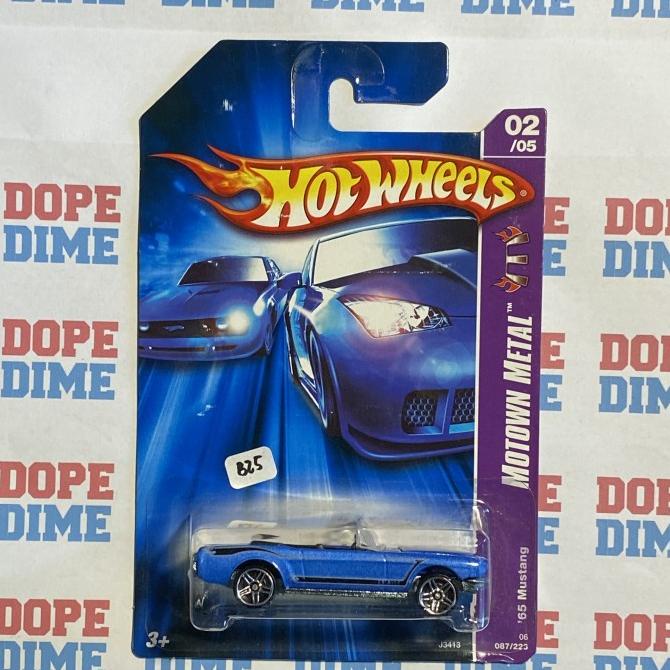 Hot Wheels 65 Mustang Convertible Biru