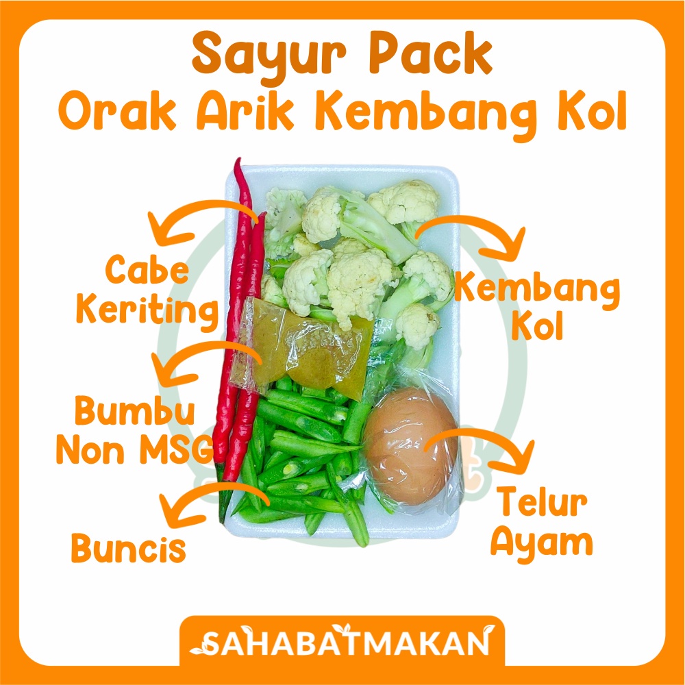 

Orak Arik Kembang Kol - Sayur Pack / Sayur Prep / Sayur Instant Â€” Sahabat Makan Sayur Jogja