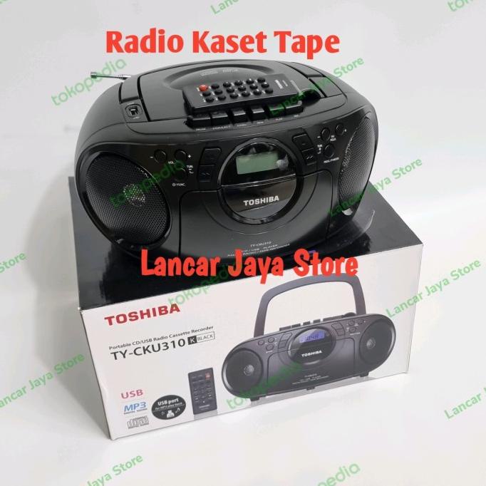 Mini Compo CD Player/Tape Kaset Toshiba TY-CKU310K Black Original