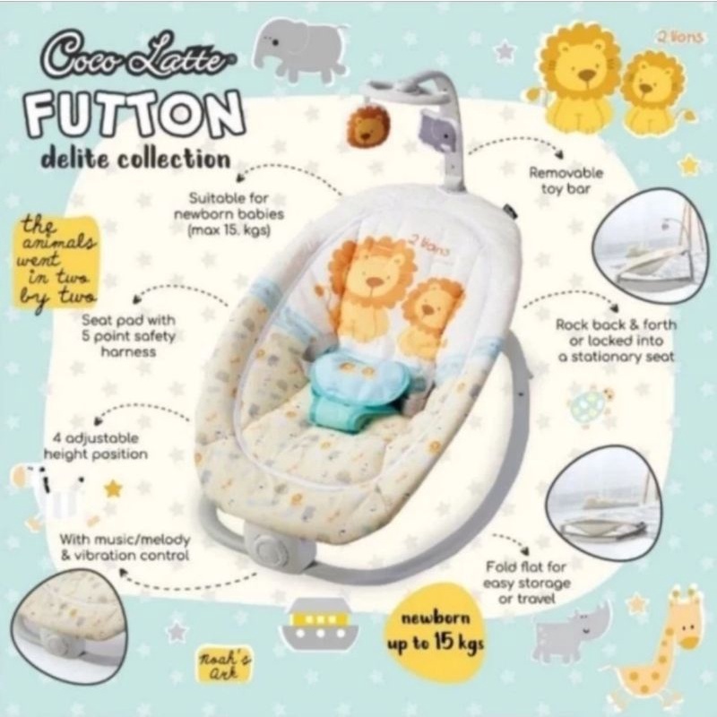 Baby Bouncer Rocker Cocolatte Futton Tempat Tidur Bayi Goyang