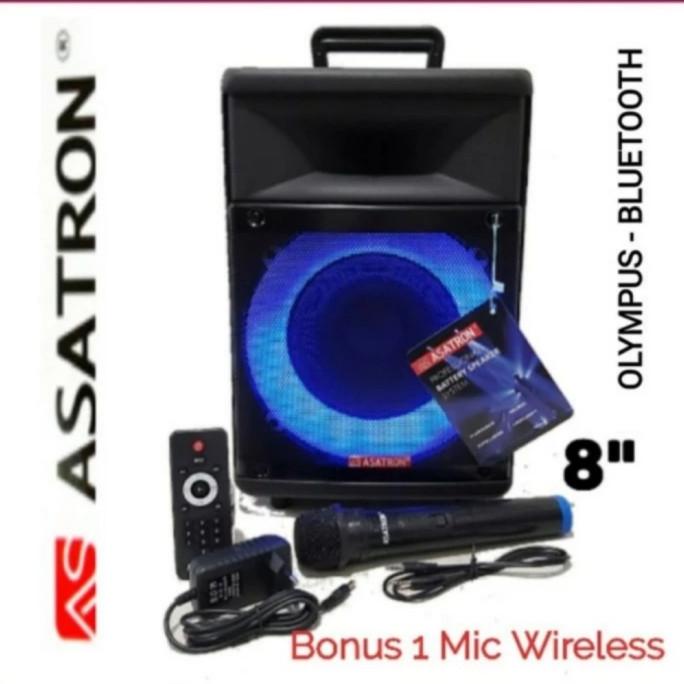 speaker portable wireless asatron Olympus 8 inch garansi resmi,HT8878