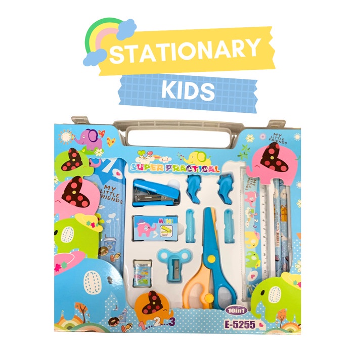 

SALE RUMAUMA Set Stationery Super Practical Blue - Perlengkapan Alat Tulis Termurah
