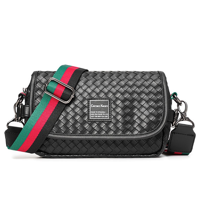 Tas Kurir Kasual Gaya Korea, Tas Kurir Kasual, Tas Kotak Kecil, Anyaman, untuk Pria