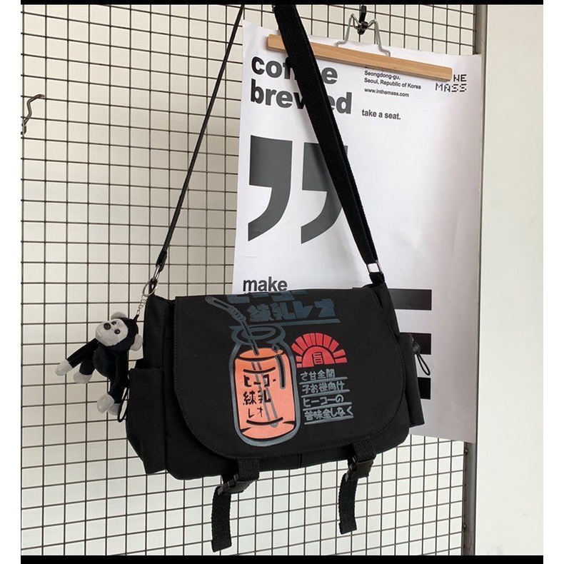 Tas Selempang Pria Jepang Kanvas Santai