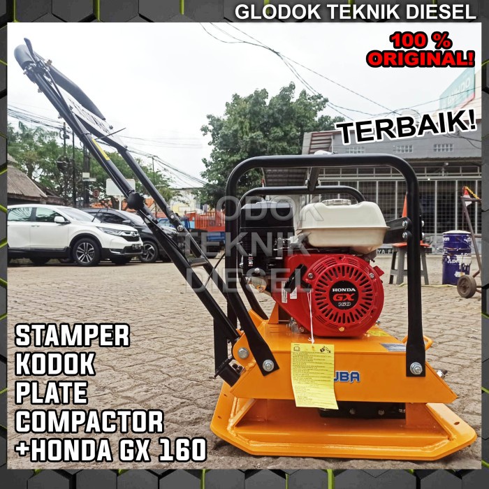 Terbaru Stamper Kodok + Honda Gx 160 5.5 Hp Ori Plate Compactor Siap Pakai Promo Terlaris