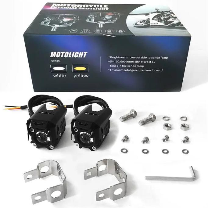 LAMPU TEMBAK SOROT LED MINI LASER SQL 1 MATA D2 MOTOR MOBIL 2 WARNA