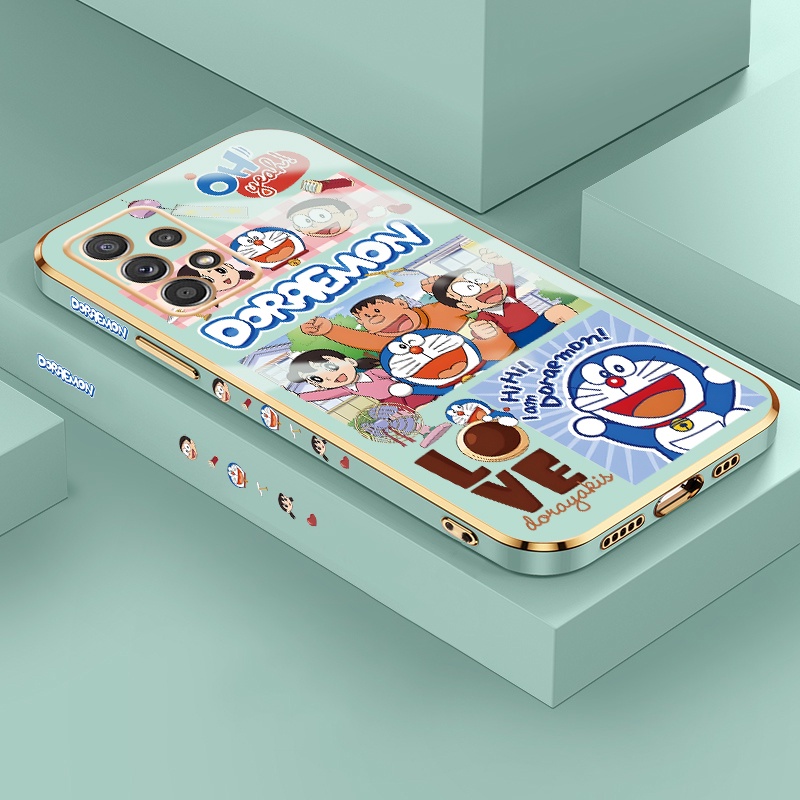 Casing Hp Samsung A52 5G A52s 5G A51 M40s M51 M33 5G M60s M62 F62 Case pola animasi Doraemon Kesing 