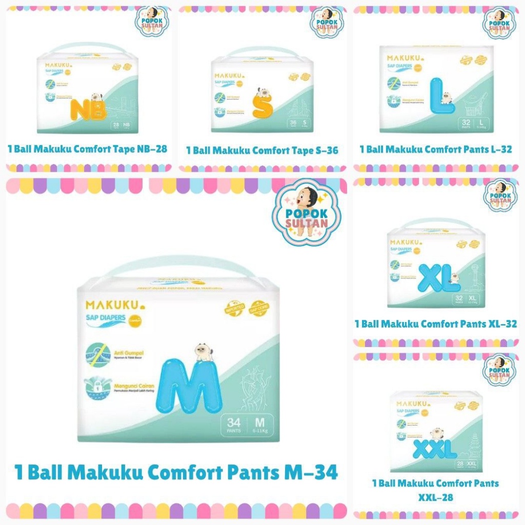 COD  Makuku Comfort & Makuku Comfort Fit - Popok Sultan