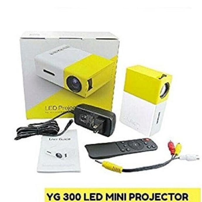Proyektor Mini Portable LED Projector Kerja YG 300 PC Laptop TV HP Ori