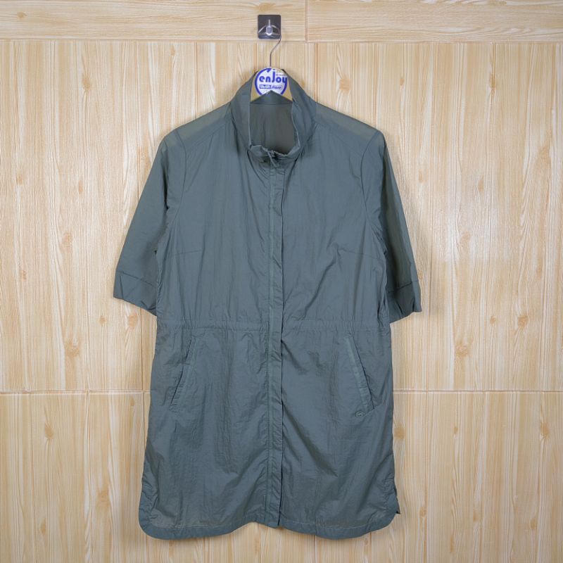 outdoor jacket tipis 1 lapis parka panjang PAT light wanita cewek army