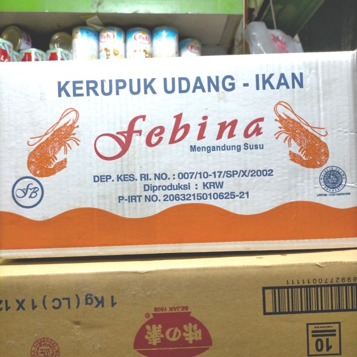 

Kerupuk - Kerupuk Udang Febina 1Dus Isi 5Kg