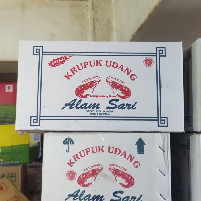 

Kerupuk - Kerupuk Udang Mede Cap Alam Sari(Dus) 5 Kg