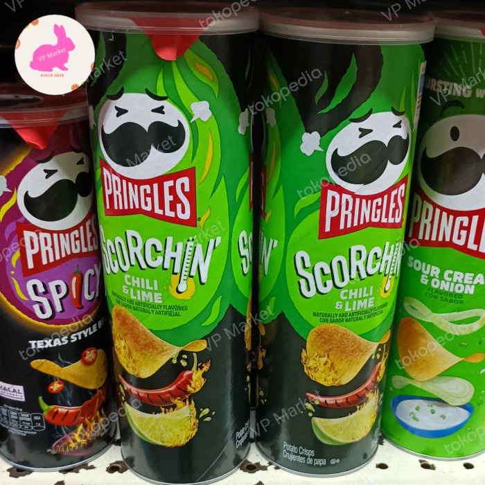 

Keripik - Pringles Hot Chilli Lime Import 158G/Keripik Kentang/Potato Chips